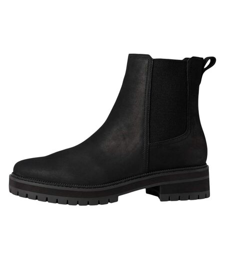 Womens/ladies Bennet Leather Ankle Boots Black Toms