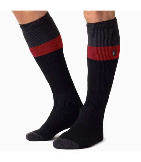 3 Pack Men's Thermal Striped Ski Socks | Extra Long Winter Socks