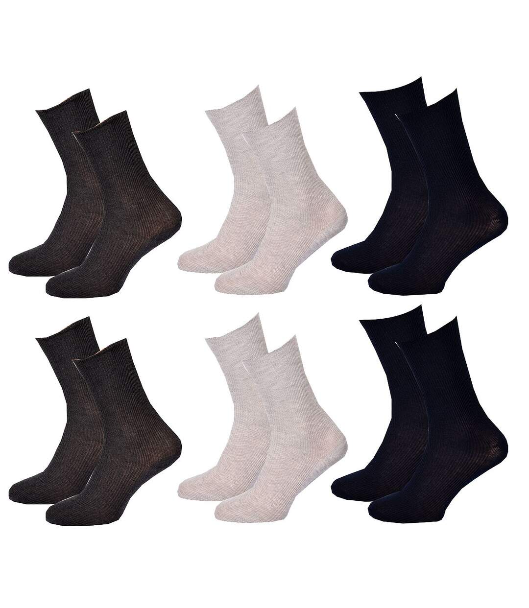 Chaussettes sans élastique femme Spécial Jambes sensibles Pack de 12 Paires Jambes Sensibles-3