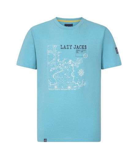 T-shirt Motif/style Imprimé Homme Turquoise Vif Lazy Jacks