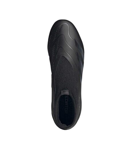 Mens Predator Elite Firm Ground Football Boots Black Grey Adidas