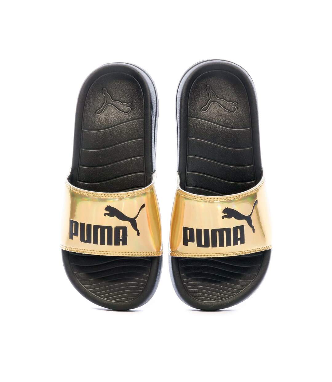 Claquettes Noir/Doré Femme Puma Popcat 20 Irridescent-3
