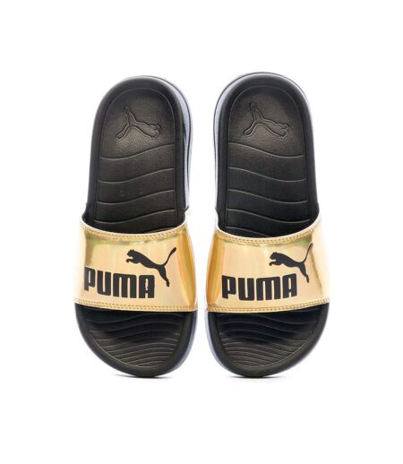 Claquettes Noir/Doré Femme Puma Popcat 20 Irridescent