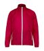 2786 Mens Contrast Lightweight Windcheater Shower Proof Jacket (Hot Pink/ White)