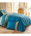 Housse de couette en percale de coton LINOA bleu cobalt-3