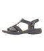 Sandales Roman Femme Noir Rieker-3