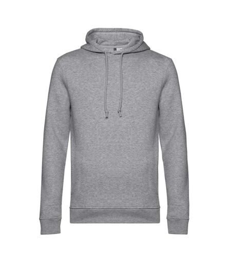 Sweat À Capuche Motif/style Uni Homme Gris Chiné B&C