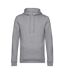 Sweat À Capuche Motif/style Uni Homme Gris Chiné B&C-1