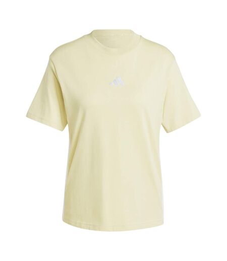 T-shirt Motif/style 3 Rayures Essentials Femme Jaune Pâle Adidas