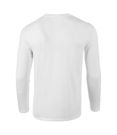 T-shirt à manches longues hommes blanc Gildan