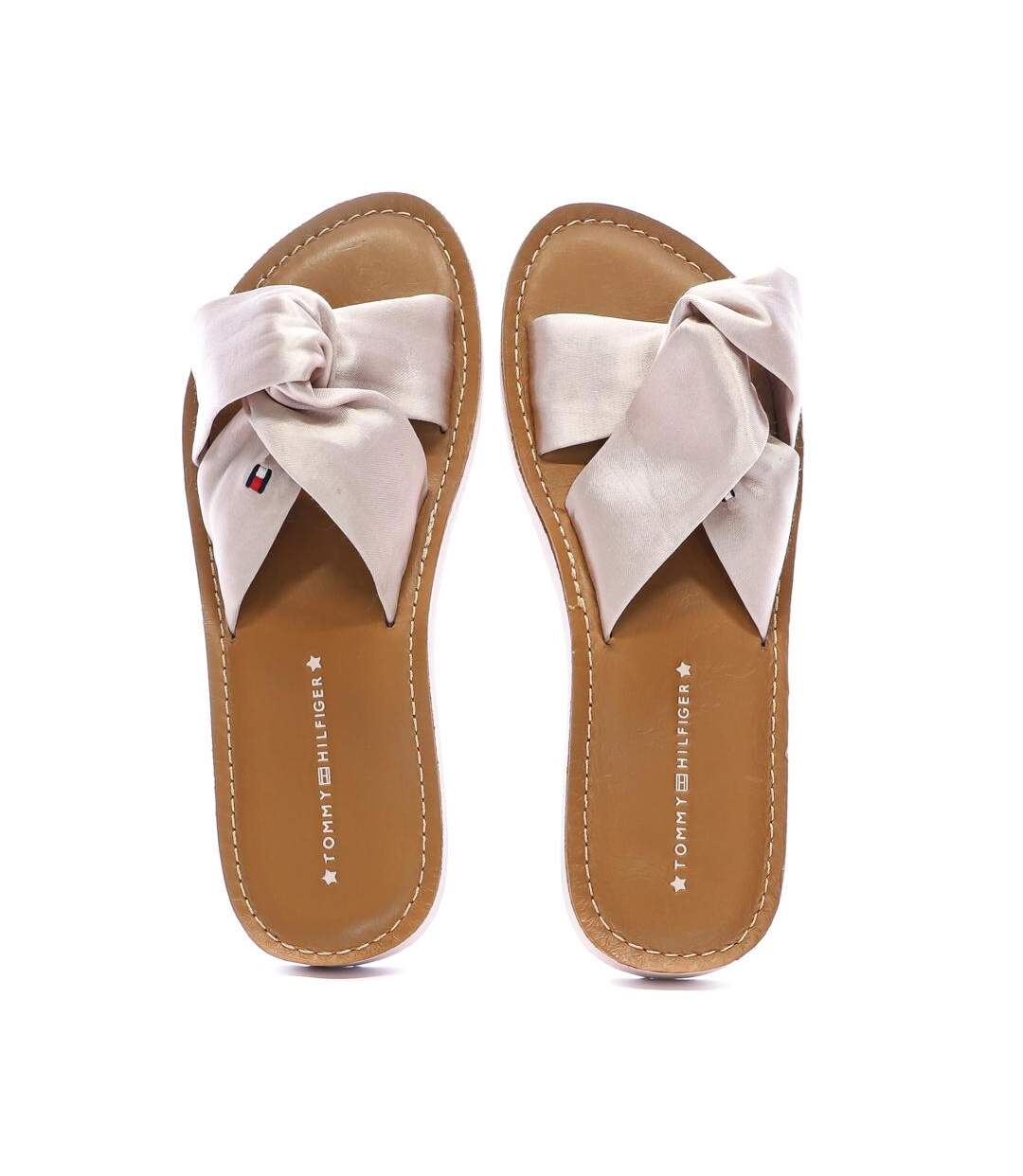 Sandales rose femme tommy hilfiger satin elevated beach - 36-3