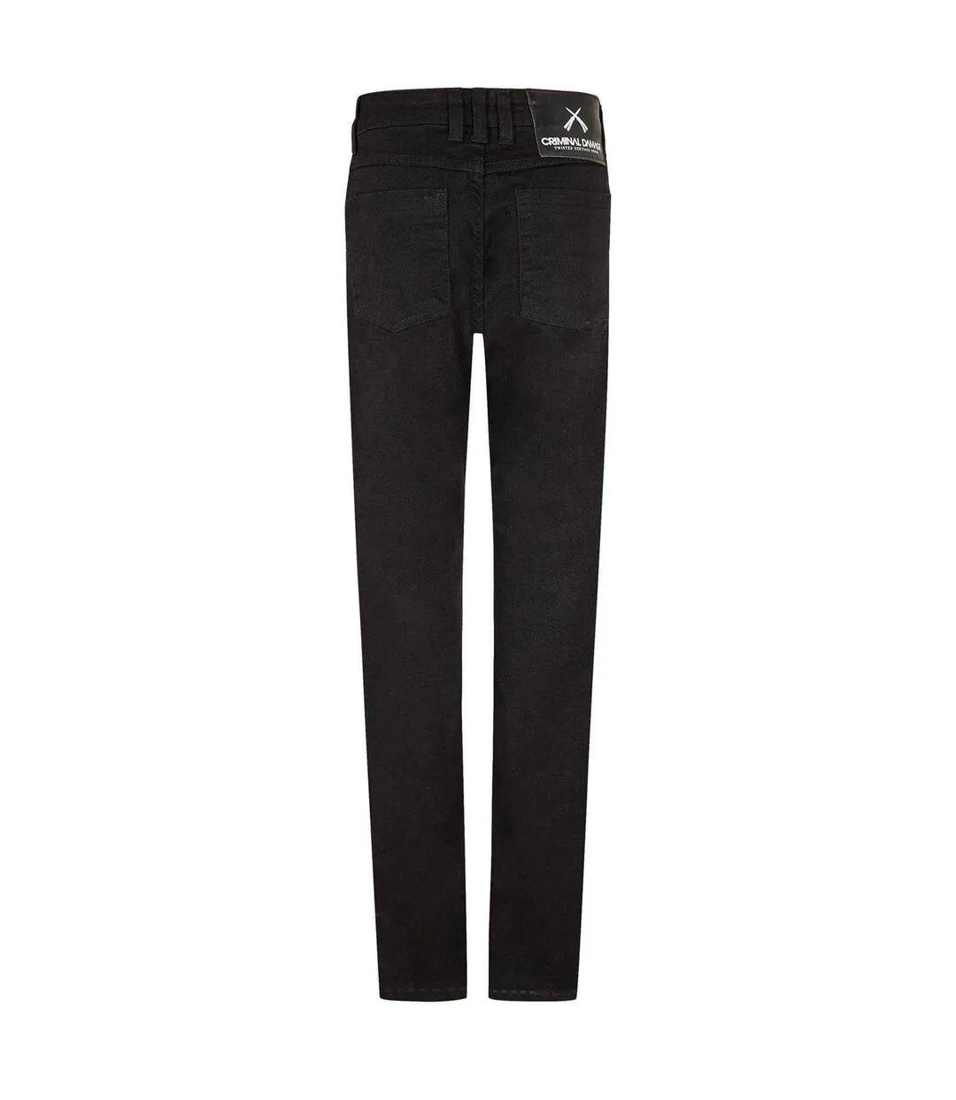 Mens Sos Ripped Skinny Jeans Black Criminal Damage-2