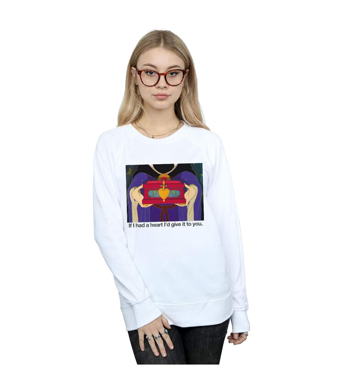 Disney Sweatshirt Womens/Ladies Sleeping Beauty If I Had A Heart (La belle au bois dormant si j'avais un coeur) (Blanc) - UTBI33134-2