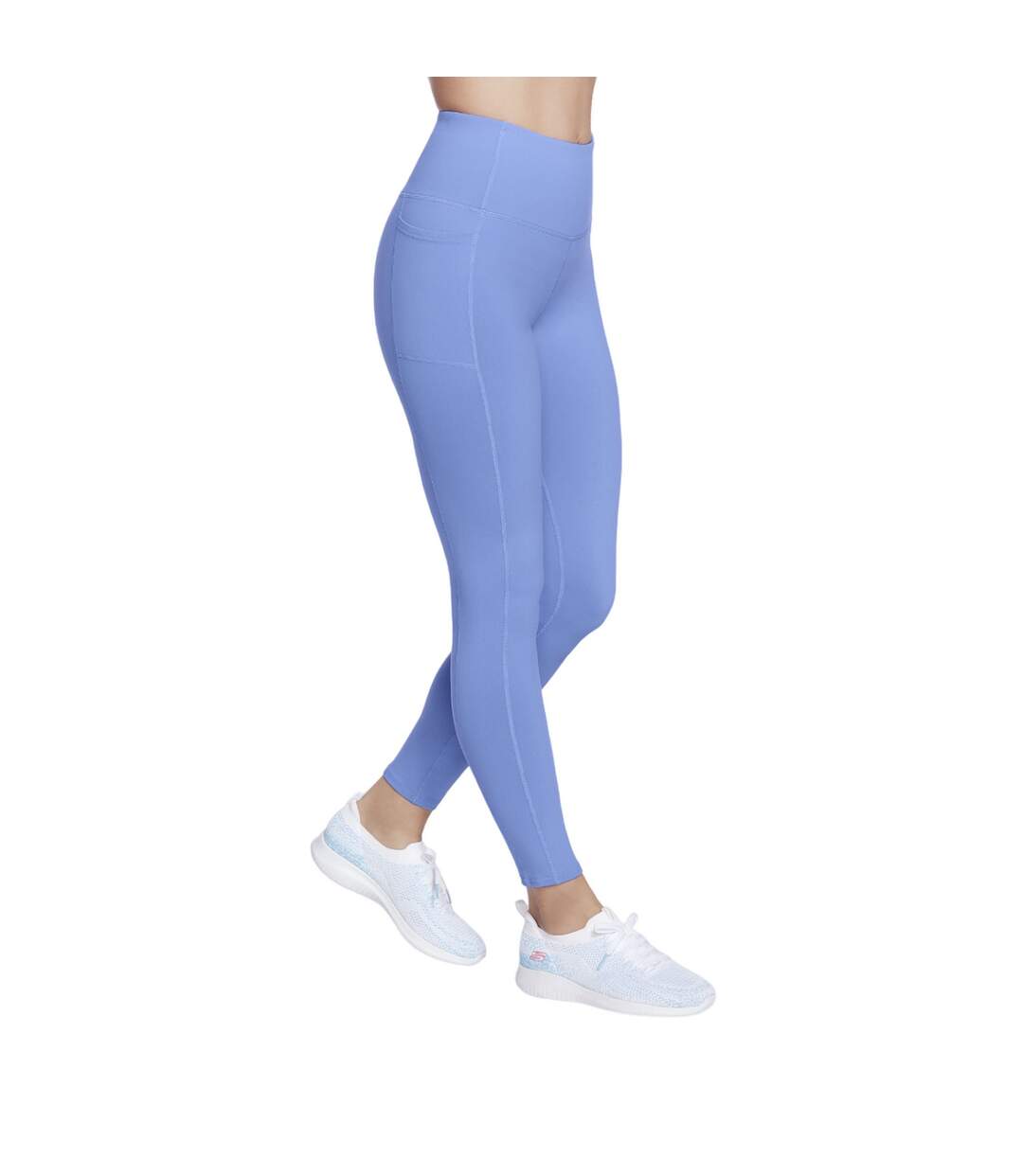 Womens/ladies gowalk wear high waist leggings periwinkle Skechers-3