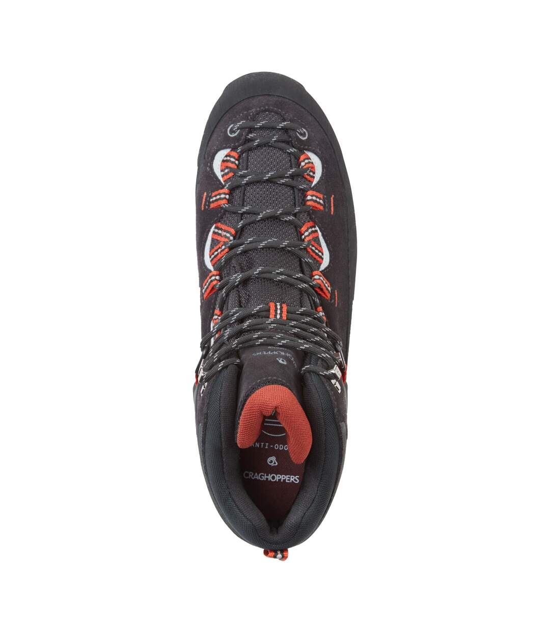 Unisex Adult Dura Pro Suede Hiking Boots Black Pepper Sienna Red Craghoppers-2