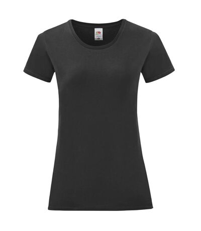 Fruit of the Loom Womens/Ladies Iconic 150 T-Shirt (Black) - UTBC4777