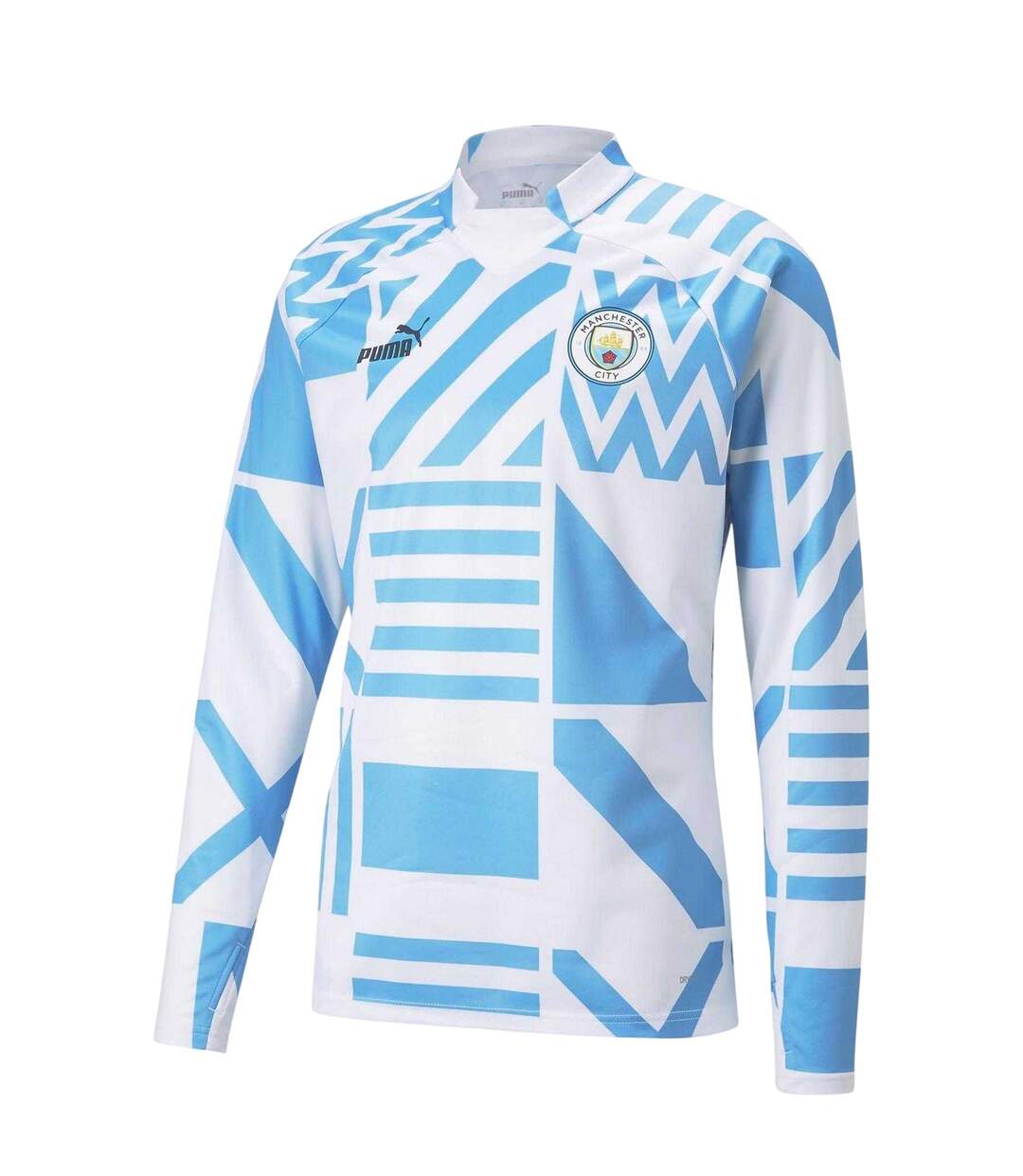 Mens Prematch 22/23 Manchester City Fc Top White Blue Puma-1