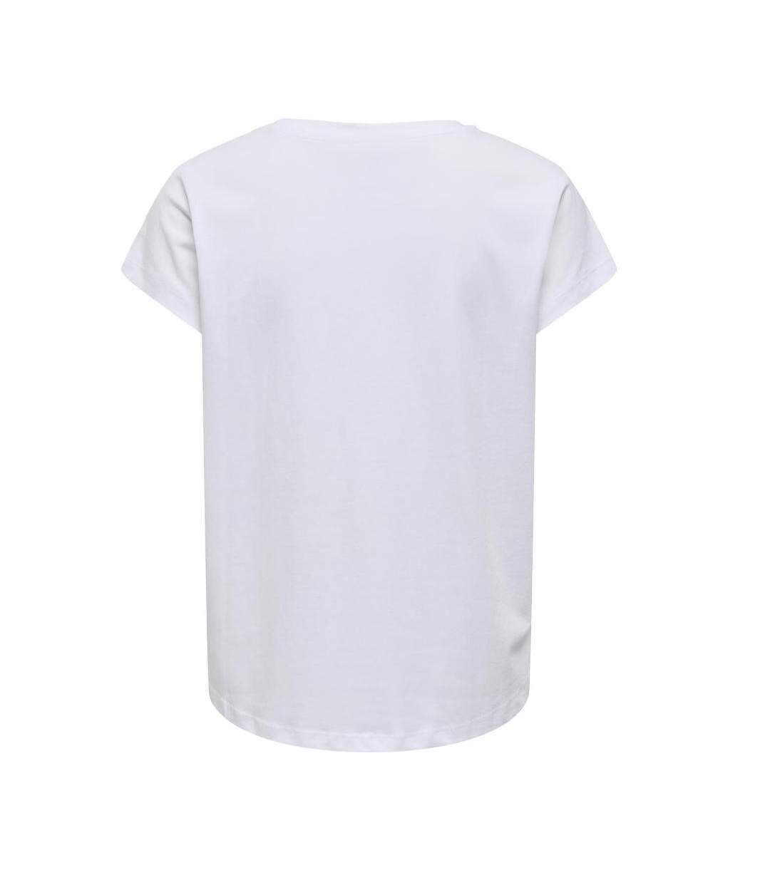 T-Shirt blanc femme only play save loose-2