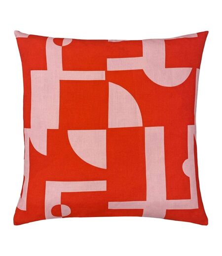Furn Manhattan Abstract Throw Pillow Cover (Red/Pink) (One Size) - UTRV2657
