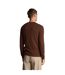 Pull Uni À Col Ras-du-cou Homme Marron Foncé Lyle & Scott-3