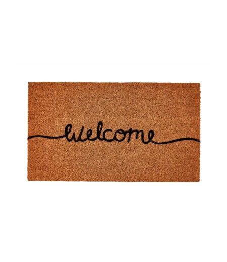 Paillasson welcome 70 cm x 40 cm marron / noir Groundsman