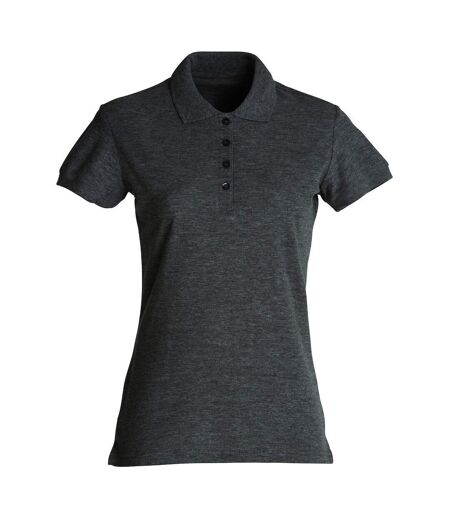 Clique Womens/Ladies Melange Polo Shirt (Anthracite)