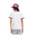 T-shirt femme col rond avec Rib contrastés et print devant Groovy Vondutch-3
