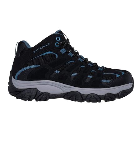 Womens/ladies Adventurer Waterproof Walking Shoes Black Skechers