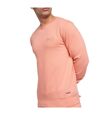 Crosshatch Mens Wayland Crew Neck Sweatshirt (Coral)