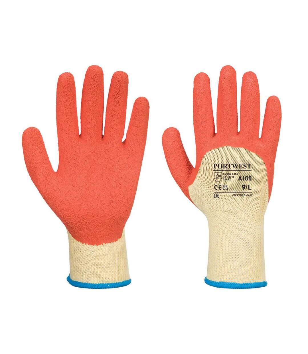 Gants adhérents a105 xtra adulte xl jaune / orange Portwest-1