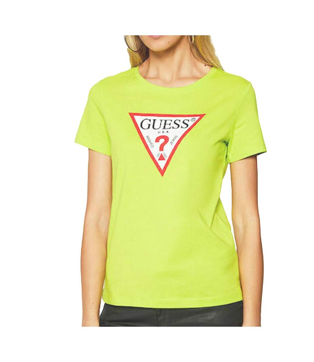 T-shirt Vert Femme Guess Original - L-1