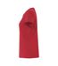 Womens/ladies Plain T-shirt Red Clique-3