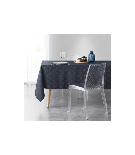 Nappe Imprimée Jacquard Étoiles 140x300cm Bleu
