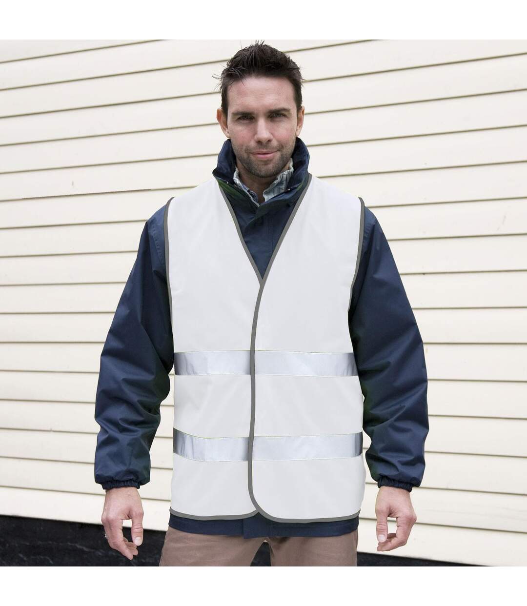 Gilet haute visibilité enhance adulte blanc SAFE-GUARD by Result-2