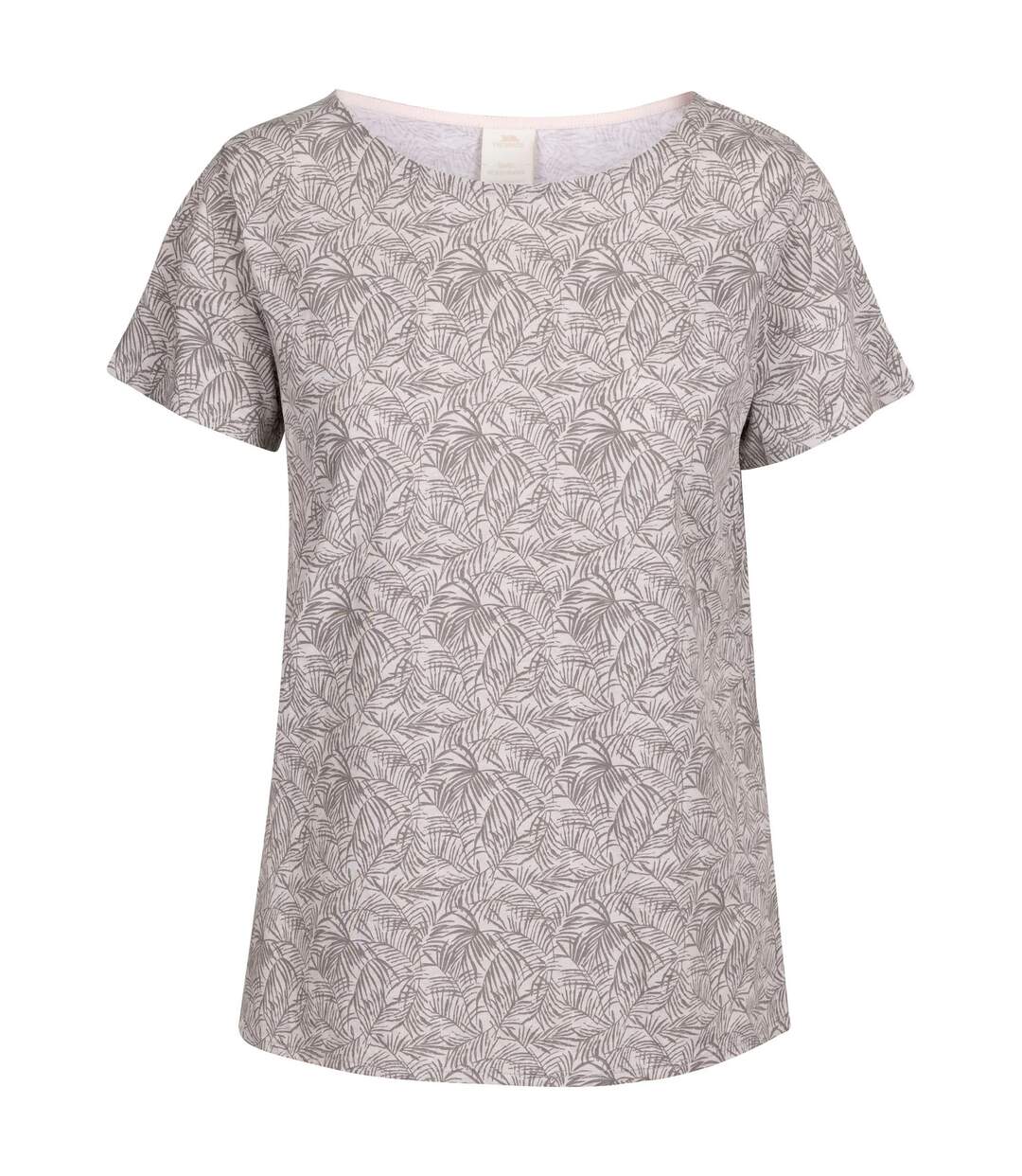 Haut Motif/style Feuille De Palmier Simona Femme Gris Chiné Trespass-1