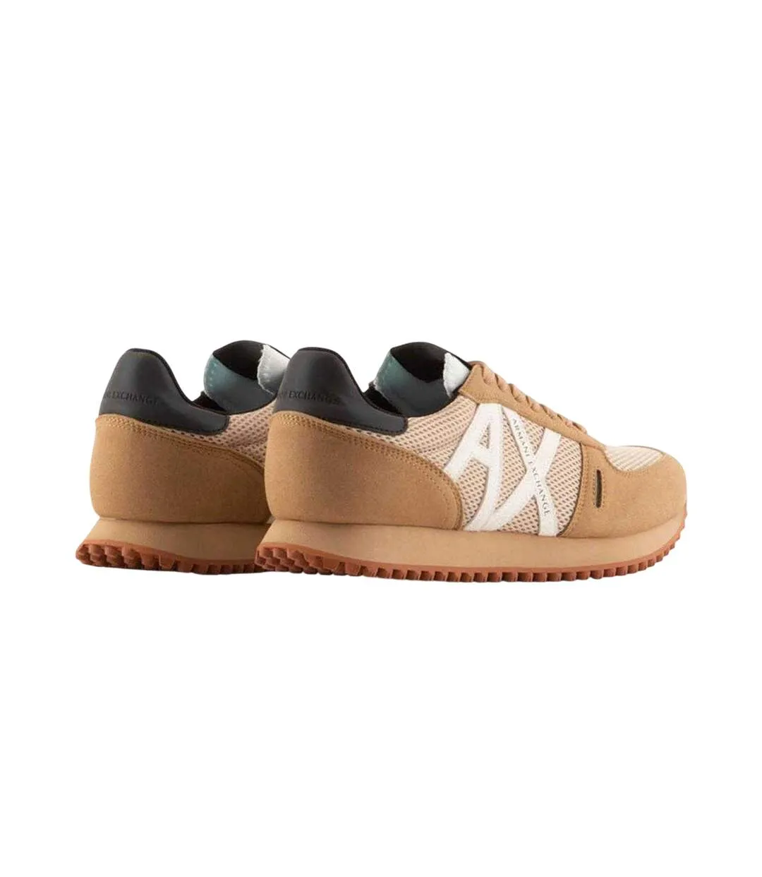 Mens Ax Suede Trainers Tan Armani Exchange-2
