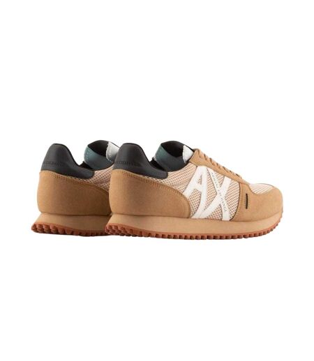 Mens Ax Suede Trainers Tan Armani Exchange