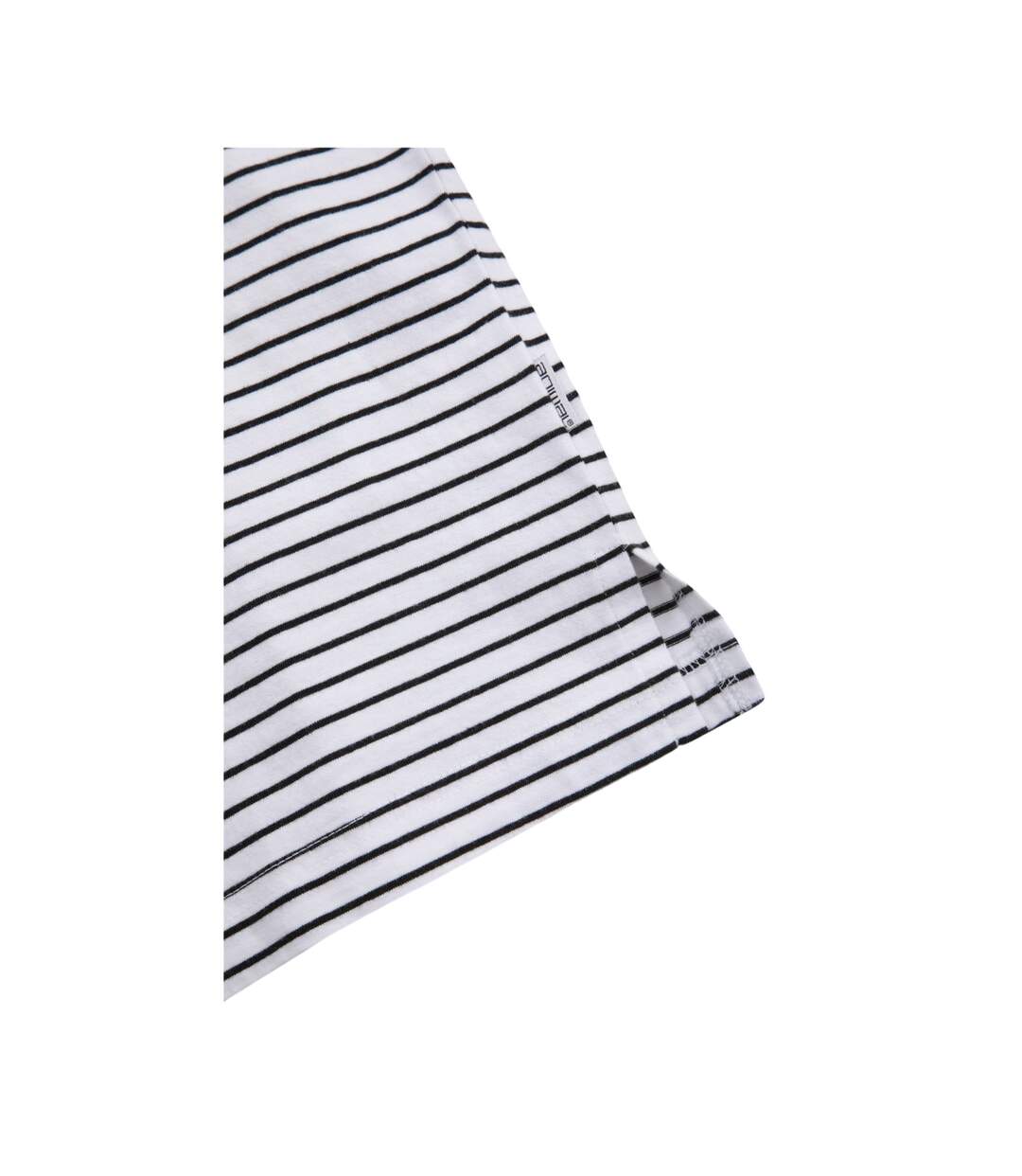 T-shirt Motif/style Rayures Contrastées Idol Femme Blanc Cassé Animal-4