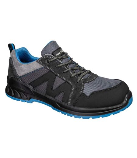 Unisex Adult Suede Trainers Black Blue Portwest