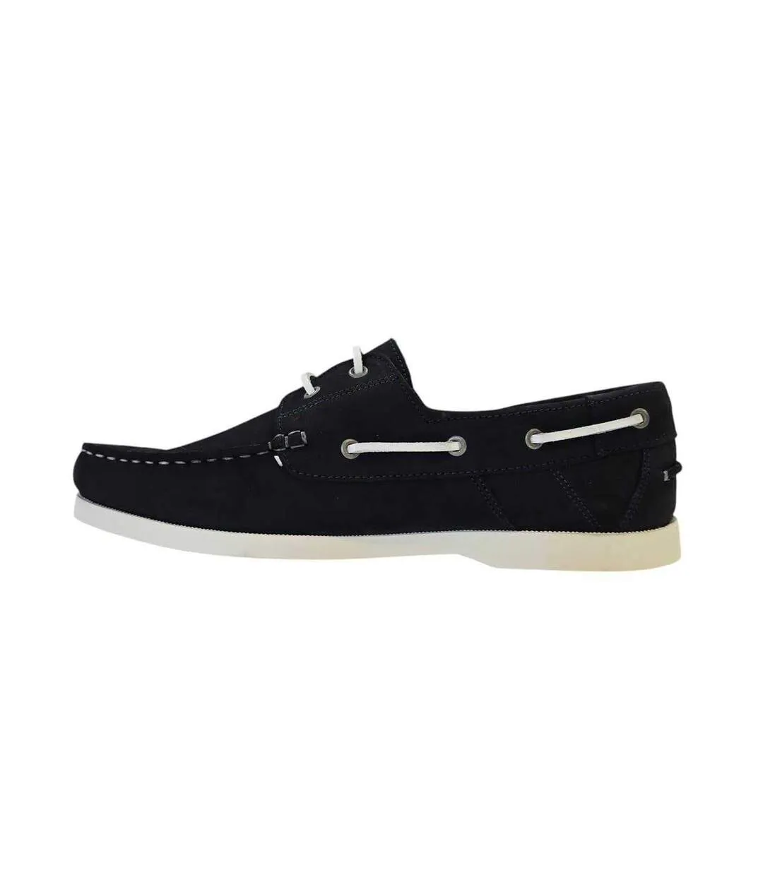 Mens Monteiro Leather Boat Shoes Navy Nicholas Deakins-3