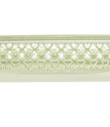 Lot de 2 Plateaux Déco Wild Romance 31cm Blanc & Vert