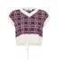 Womens/ladies Court Boxy Sweater Vest Burgundy White Slazenger-2