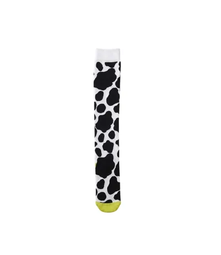Chaussettes Motif/style Vache Funky Femme Noir Blanc Bartleby