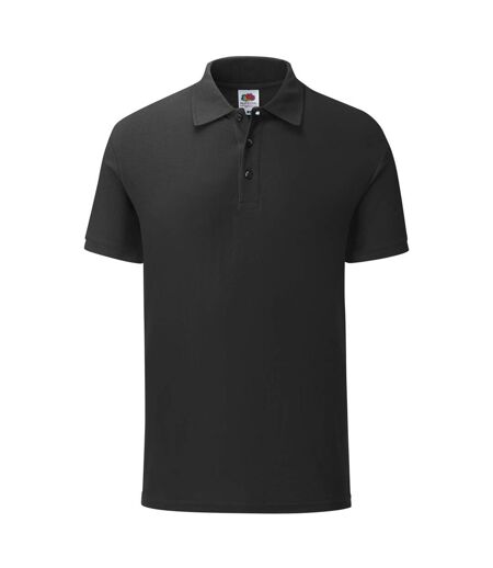 Fruit Of The Loom Mens Tailored Poly/Cotton Piqu Polo Shirt (Black)