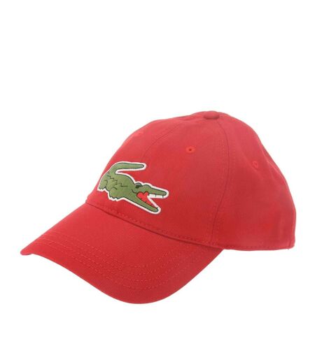 Unisex Adult Adjustable Cotton Twill Baseball Cap Red Lacoste