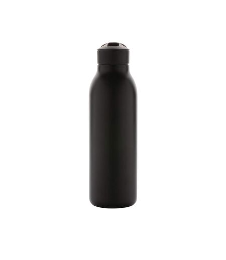 Ara flip top recycled stainless steel 500ml water bottle one size black Avira