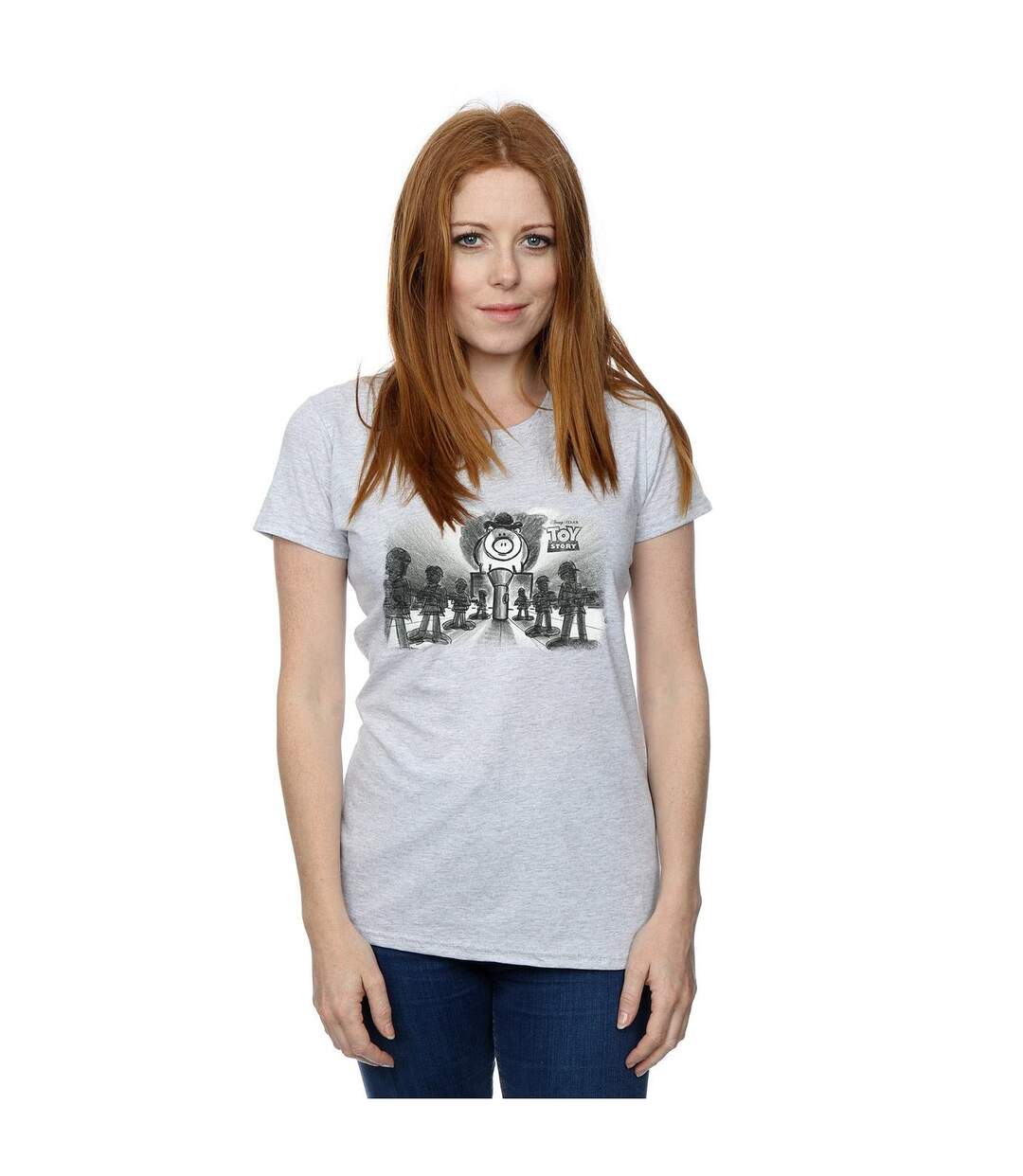 Disney T-shirt en coton Womens/Ladies Toy Story Evil Dr Pork Chop (Gris sportif) - UTBI44256-2