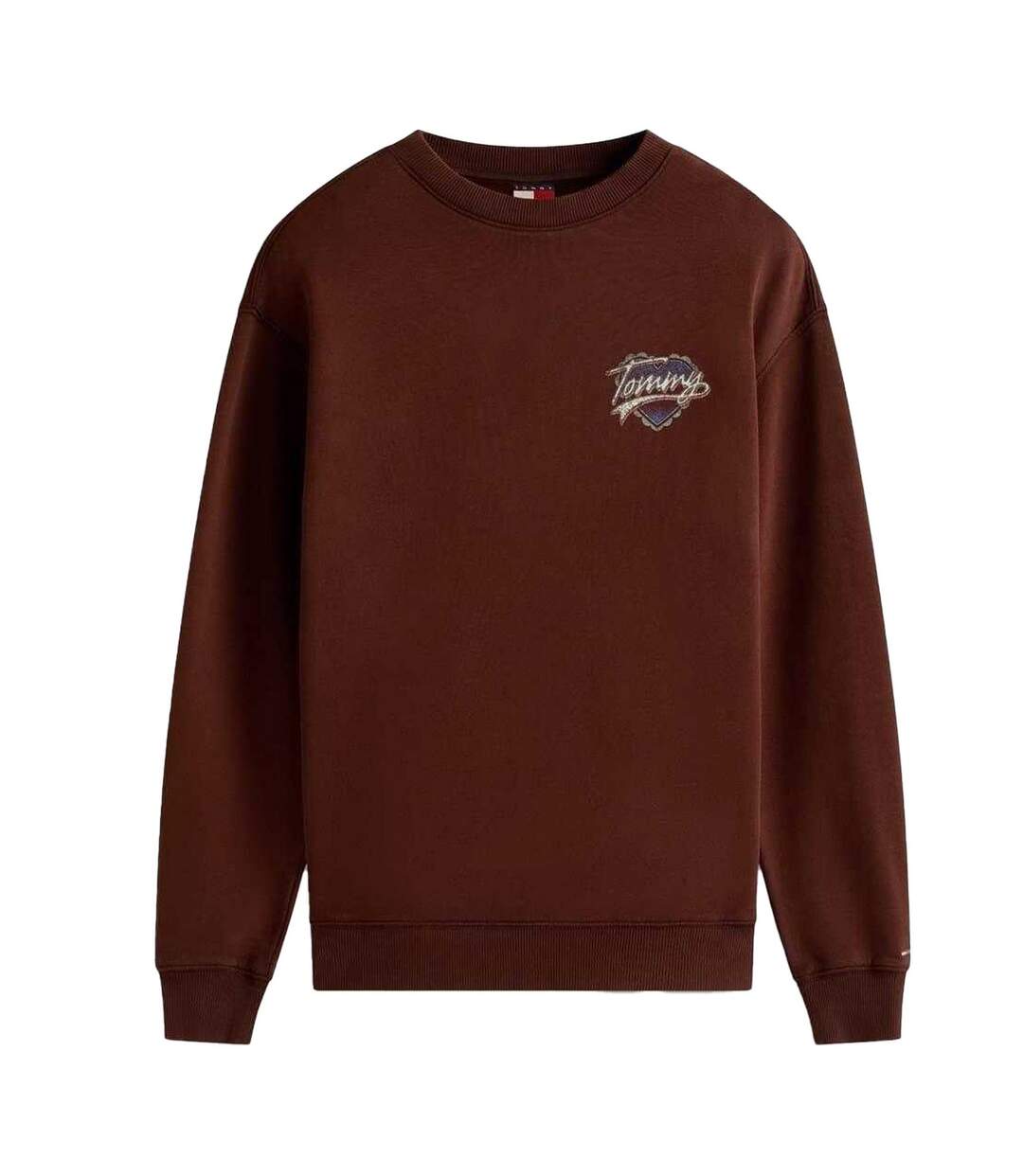 Womens/ladies Heart Regular Sweatshirt Brown Tommy Jeans-2