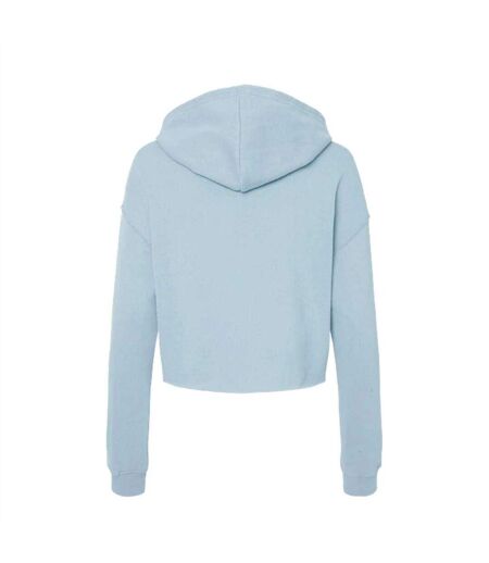 Sweat À Capuche Avec Cordons Motif/style Court Femme Bleu Miso