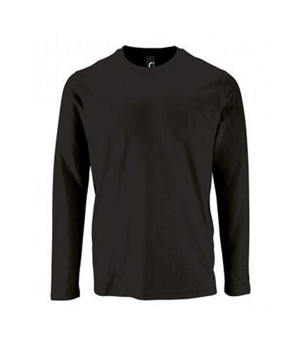 SOLS Mens Imperial Long Sleeve T-Shirt (Deep Black) - UTPC2905